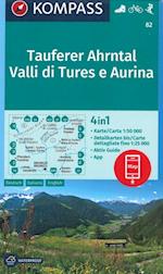 Tauferer Ahrntal Valli di Tures e Aurina, Kompass Wander-, Bike- und Skitourenkart 82