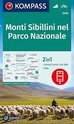 Monti Sibillini nel Parco Nazionale, Kompass Wanderkarte 2474