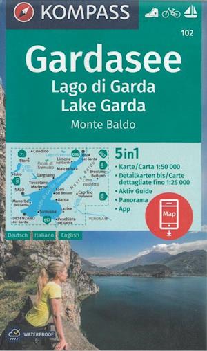 Gardasee, Lago di Garda, Lake Garda, Monte Baldo, Kompass Wanderkarte 102