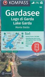 Gardasee, Lago di Garda, Lake Garda, Monte Baldo, Kompass Wanderkarte 102