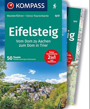 KOMPASS Wanderführer Eifelsteig, 50 Touren mit Extra-Tourenkarte