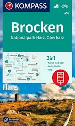 Brocken, Nationalpark Harz, Oberharz, Kompass Wanderkarte 455