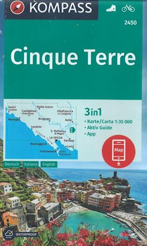 Cinque Terre, Kompass Wanderkarte 2450