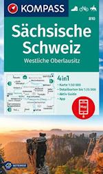 Sächsische Schweiz, Westliche Oberlausitz, Kompass Wanderkarte 810