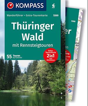 KOMPASS Wanderführer Thüringer Wald mit Rennsteigtouren, 55 Touren mit Extra-Tourenkarte