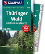 KOMPASS Wanderführer Thüringer Wald mit Rennsteigtouren, 55 Touren mit Extra-Tourenkarte