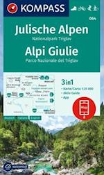 Julische Alpen - Nationalpark Triglav - Alpi Giulie, Kompass Walking Maps 064