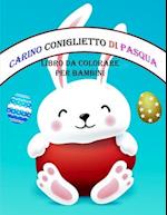 Libro da colorare coniglietto di Pasqua carino per bambini