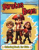 Pirates Boys Coloring Book for Kids