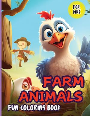 Farm Animals Fun Coloring Book For Kids