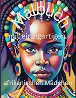 Malbuch mit einzigartigen afrikanischen Mädchen
