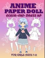 Anime Paper Doll for Girls Ages 7-12 