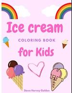 Ice cream coloring book for Kids
