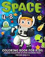 Space Coloring Book For Kids Ages 4-8