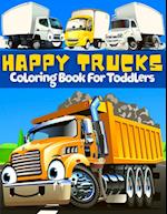 Trucks Coloring Book For Toddlers