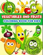 Fruits And Vegetables Coloring Book For Kids