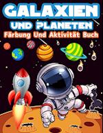 Galaxien Und Planeten Färbung Und Aktivität Buch Für Kinder