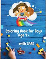 Coloring Book for Boys with Cars Age 4+