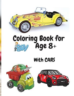 Coloring Book for Boys with Cars Age 8+