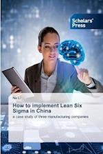 How to implement Lean Six Sigma in China