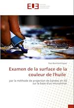 Examen de la surface de la couleur de l'huile