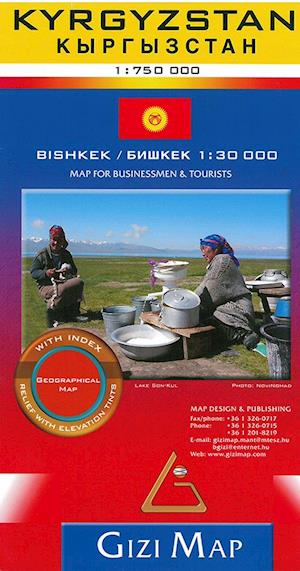 Kyrgyzstan, Gizi Map for Businessmen & Tourists