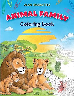 Animal Family Coloring Book