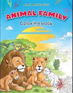 Animal Family Coloring Book