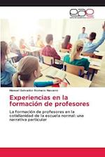 Experiencias en la formación de profesores