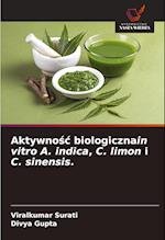 Aktywnosc biologicznain vitro A. indica, C. limon i C. sinensis.