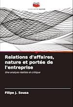 Relations d'affaires, nature et portée de l'entreprise