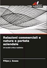 Relazioni commerciali e natura e portata aziendale