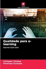 Qualidade para e-learning