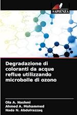 Degradazione di coloranti da acque reflue utilizzando microbolle di ozono