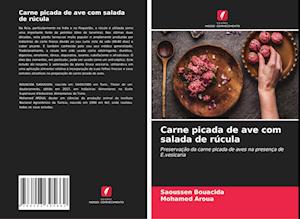 Carne picada de ave com salada de rúcula