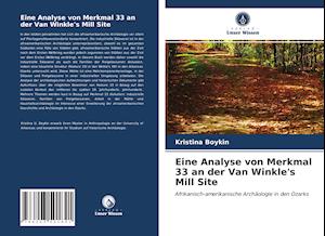 Eine Analyse von Merkmal 33 an der Van Winkle's Mill Site