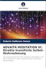 ADVAITA MEDITATION VI: Direkte transfinite Selbst-Wahrnehmung