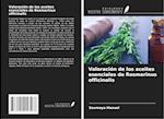 Valoración de los aceites esenciales de Rosmarinus officinalis