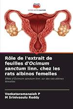 Rôle de l'extrait de feuilles d'Ocimum sanctum linn. chez les rats albinos femelles