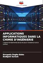 APPLICATIONS INFORMATIQUES DANS LA CHIMIE D'INGÉNIERIE