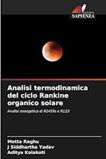 Analisi termodinamica del ciclo Rankine organico solare