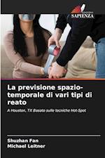 La previsione spazio-temporale di vari tipi di reato