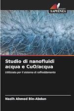 Studio di nanofluidi acqua e CuO/acqua