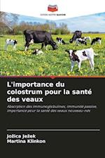 L'importance du colostrum pour la santé des veaux