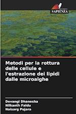 Metodi per la rottura delle cellule e l'estrazione dei lipidi dalle microalghe