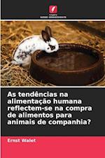 As tendências na alimentação humana reflectem-se na compra de alimentos para animais de companhia?