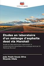 Études en laboratoire d'un mélange d'asphalte dosé via Marshall