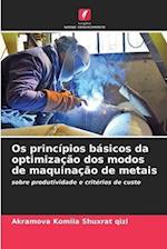 Os princípios básicos da optimização dos modos de maquinação de metais
