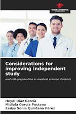 Considerations for improving independent study