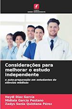 Considerações para melhorar o estudo independente